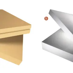 Dwa rodzaje płyt izolacyjnych: żółte (a) i srebrne (b). Wybór materiału, jaki styropian na fundamenty EPS czy XPS, zależy od potrzeb.